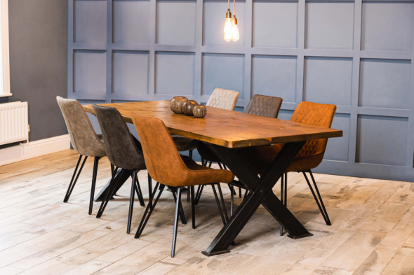 Sheffield X-Frame Dining Table (Dining)